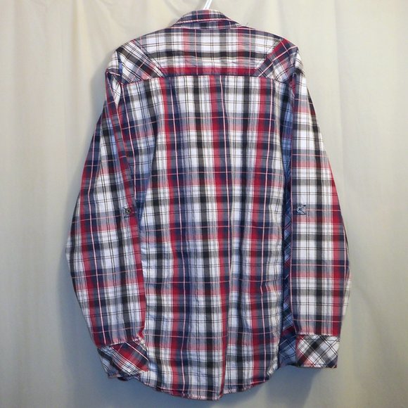 BKE Button Front Shirt Men's XXL Multicolor Plaid - Picture 3 of 4